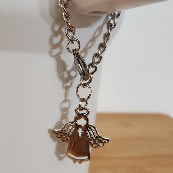 Hand Crafted Cup Handle Charm Angel Silver Metal Stanley Cup Tumbler Pendant - Picture 4 of 7